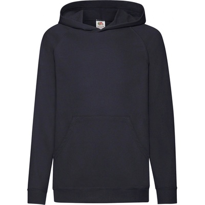 Fruit of the Loom Dětská lehká mikina s kapucí dark navy