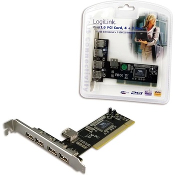 LogiLink PCI card 4 ext + 1 int USB2.0 port, LogiLink PC0028 (PC0028)