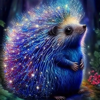 Norimpex - Puzzle Diamant painting: Colorful hedgehog 30x40cm - 1 - 39 piese