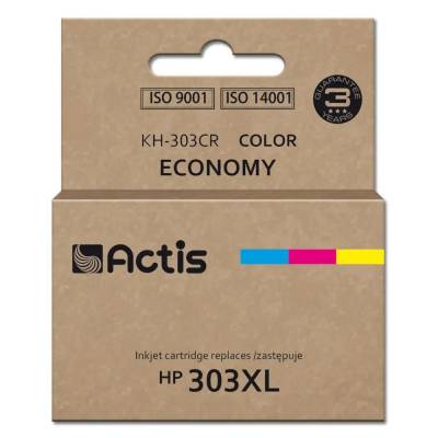 Actis Мастило Actis KH-303CR (заместител за HP 303XL T6N03AE, Premium, 18 ml, 415 страници, цвят: циан, магента, жълт) (KH-303CR)
