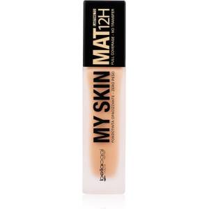 bellaoggi My Skin Mat 12H дълготраен матиращ фон дьо тен цвят Warm Beige 30ml