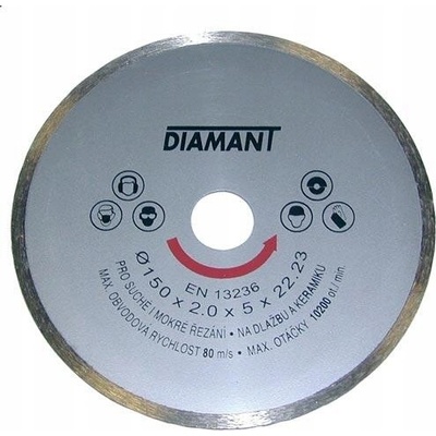 DIAMANT kotúč diamantový 115mm plný