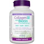 Webber Naturals Collagen30 with Biotin / Колаген (биоактивни колагенови пептиди) с биотин, 120 таблетки Webber Naturals (3668 WN)
