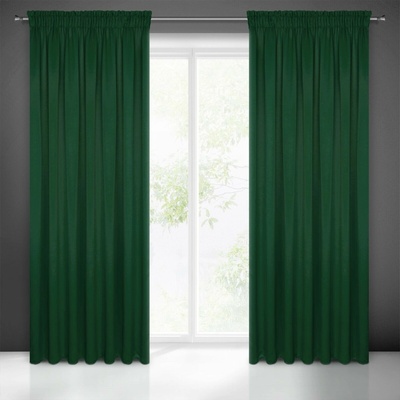 EUROFIRANY ZATEMŇOVACÍ ZÁVĚS NA PÁSCE ADLEY 135X270 CM TMAVĚZELENÁ