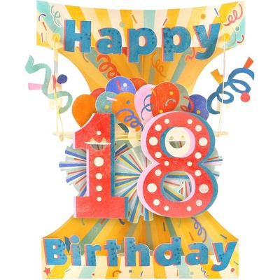 3D картичка Santoro Swing - Happy 18 Birthday (SC233)