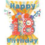 Santoro 3D картичка Santoro Swing - Happy 18 Birthday (SC233)