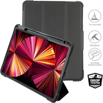 4smarts Endurance Folio Protective Case - удароустойчив хибриден кейс за iPad Air 5 (2022), iPad Air 4 (2020), iPad Pro 11 M1 (2021), iPad Pro 11 (2020), iPad Pro 11 (2018) (черен)
