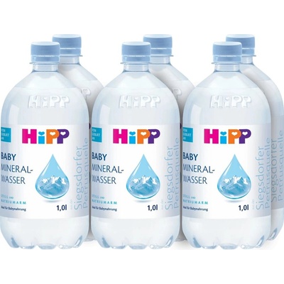 HiPP Baby přírodní minerální voda neperlivá 6 x 1 l