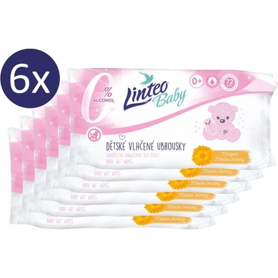 Linteo Baby Vlhčené obrúsky Soft and Cream 6 x 72 ks