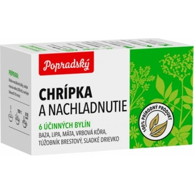 Popradský Chrípka a nachladnutie bylinný čaj 15 x 1,5 g
