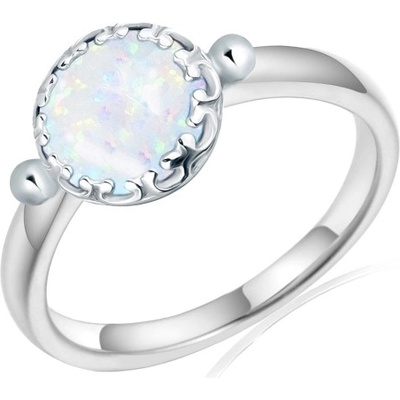 Luxur Prsten Marisol bílé zlato a světlé opály 585 52 1 0528.1B00.0.56.161