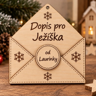 Dekorace z Řečice Dopis Ježíškovi obálka