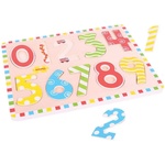 Bigjigs Toys Дървен пъзел Bigjigs - Цифрите от 0 до 9 (BJ756) - baby
