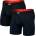 Saxx Мъжко синтетично термобельо Saxx Multi-Sport Mesh Boxer Brief Fly 2-Pack Synthetic base layer - Full Tilt Chevron / Black (014-2360-0112)