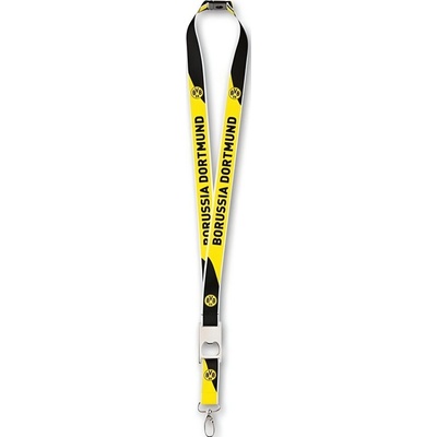 Šňůrka na krk Borussia Dortmund, černo-žlutá, 60x2 cm