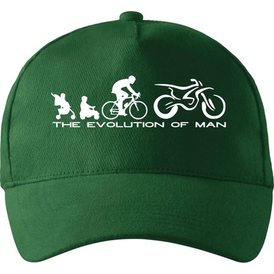 Evolution of man Enduro so zahnutým šiltom a látkovou sponou Fľaškovozelená