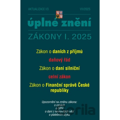 Aktualizace I/3 / 2025 - o daních z příjmů, daňový řád - Poradce s.r.o.