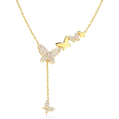 SAVICKI Колие с пеперуди Savicki: злато, диаманти