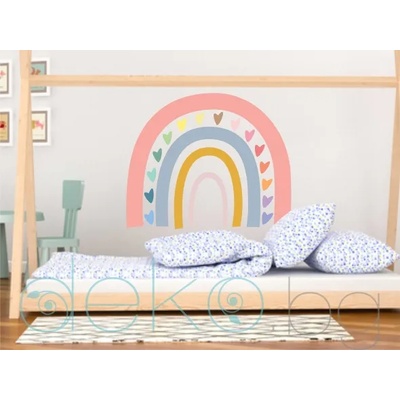 Дъга и сърца в пастелни цветове - бохо стил (1620)