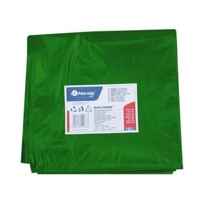 Merida Vrecia na odpadky LDPE 40µm 160 l zelené 10ks/b W50Z