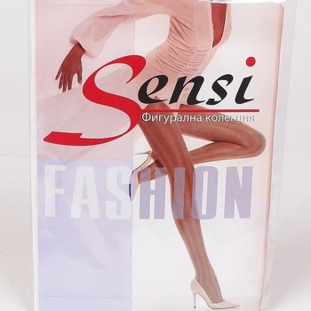 Image 1 of Фигурални дамски 7/8 чорапи в бежов цвят