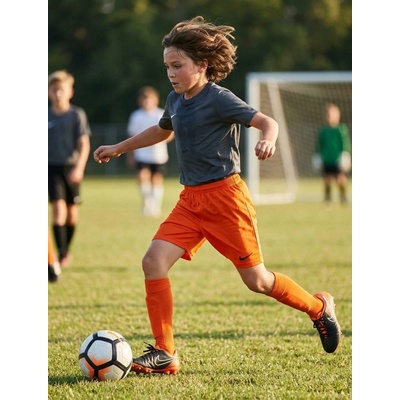 Nike DRI-FIT PARK 3 JR TQO Chlapčenské futbalové kraťasy oranžová
