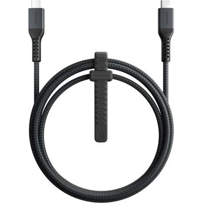 Nomad Kevlar USB-C to USB-C Charging Cable v2 100W - здрав кевларен USB-C към USB-C кабел за MacBook и устройства с USB-C порт (150 см) (черен)