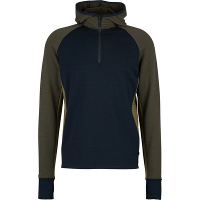 Stoic Мъжки вълнен пуловер Stoic MerinoFleece260 FlenSt. Half Zip with Hood Merino hoodie - Dark Navy Multi - размер XXL (005-6568-0315)