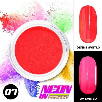Allepaznokcie neónový pigment červeno ružový 07