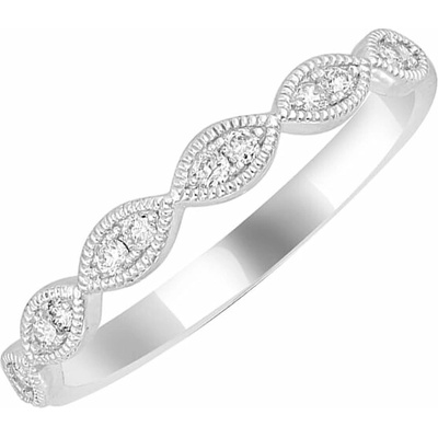 Eppi Stříbrný eternity prsten s lab-grown diamanty Talita R44339