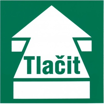 Otvírání dveří - tlačit 148x148mm samolepka