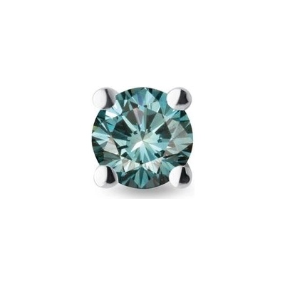 Klenota jedna z bílého zlata s modrým diamantem k0369032s