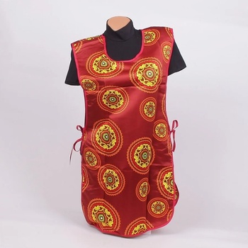 Image 1 of Престилка за готвене в тъмночервен цвят с ефектни кръгове