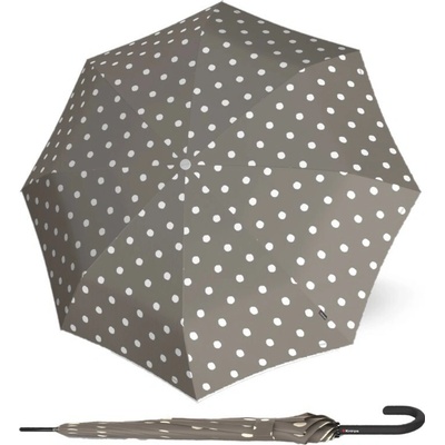Knirps T.760 DOT ART TAUPE elegantní holový vystřelovací deštník