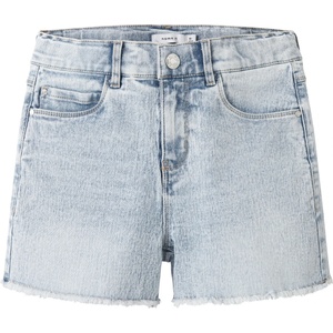 Name it Детски дънки Name it Kid's Rose HW Mom Denim Shorts Jeans - Light Blue Bleached Denim - размер 146 (EU) (701-4704-0220)