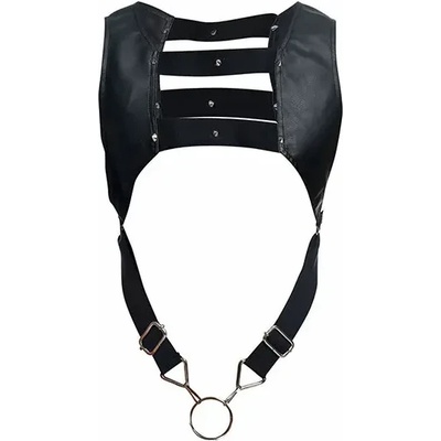 Колан за тяло с метален пенис ринг - Dngeon Harness Ring S/M/L (D-243416)
