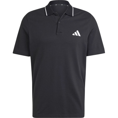adidas Мъжка блуза с яка Adidas Essentials Mens Cotton 3-Stripes Polo Shirt - Black/White