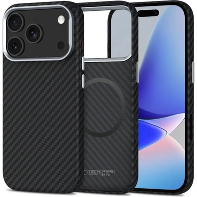 Tech-Protect Калъф Tech-Protect Ion Carbon MagSafe за iPhone 17 Pro Max - сив/черен