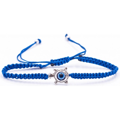 Milujeme Kameny Alláhovo oko želva - modrý náramek se shamballa zapínáním AL15