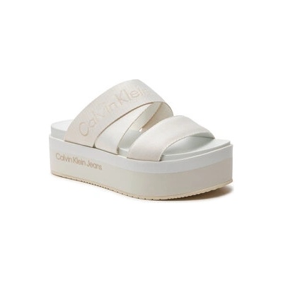 Calvin Klein Jeans Чехли Flatform Sandal Webbing In Mr YW0YW01361 Бял (Flatform Sandal Webbing In Mr YW0YW01361)