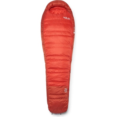 Rab Пухен спален чувал Rab Alpine 0C / 32F Down sleeping bag - Dark Horizon / Tuscan Red - размер Long (513-1923-0113)
