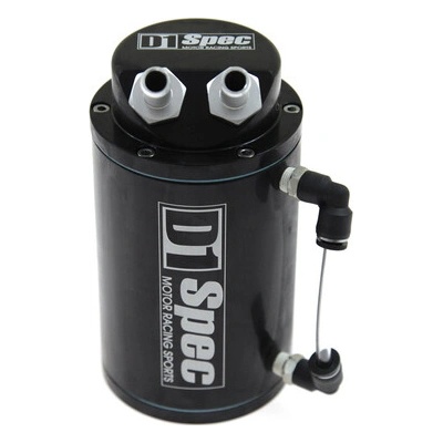 Oil catch tank D1 Spec - 2x vývod - objem 0,5l - černý – Hledejceny.cz