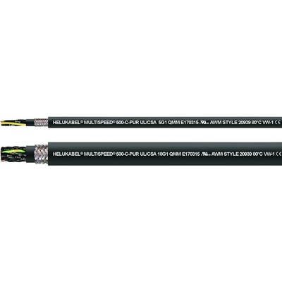 Helu 24416-1000 kabel pro energetické řetězy M-SPEED 500-C-PUR UL 12 G 0.5 mm² černá 1000 m