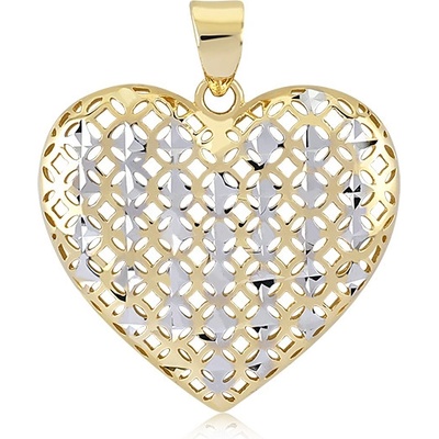 Lillian Vassago Zlatý přívěsek z kombinovaného zlata srdíčko LLV06 GP127