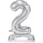 PartyDeco Свободностящ балон от фолио 2 сребрист 70 см