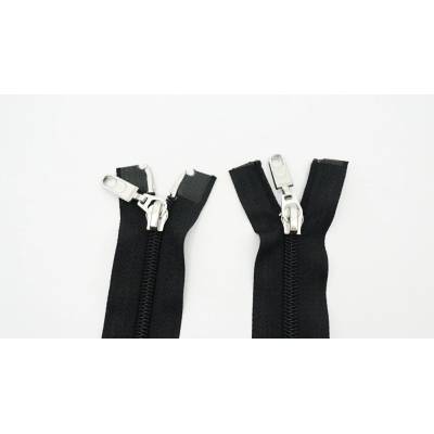 Zdrhovadlo zip plastový dělitelný dvoucestný 65 cm šíře 6mm - černý