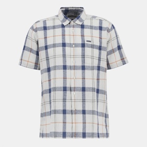 Barbour Риза с къс ръкав Barbour Croft Short Sleeve Regular Shirt - Sea Haze Tartan