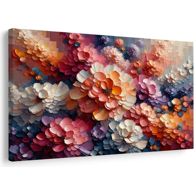 Obraz pestrobarevná květinová harmonie - 90x60