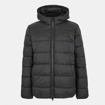 Barbour International Яке Barbour International Men's Bobber Quilted Fixed Hood Short Puffer Jacket - Black BK91
