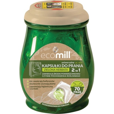 Ecomill kapsule na pranie univerzál zelený čaj 70 ks